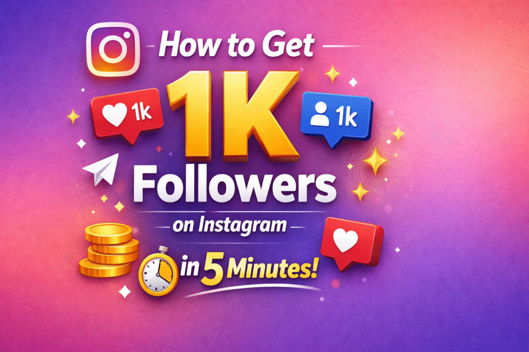 1k followers on instagram in 5 minutes